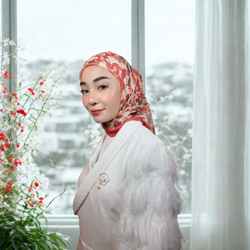 Picture of Noorahi's Designer Premium Cotton Hijab Scarf 115cm x 115cm - NRXW-PC115X21-P003