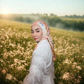 Picture of Noorahi's Designer Premium Satin Hijab Scarf 115cm x 115cm - NRXW-ST115X42-P001