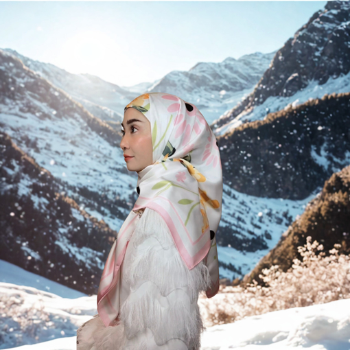 Picture of Noorahi's Designer Premium Satin Hijab Scarf 115cm x 115cm - NRXW-ST115X42-P005