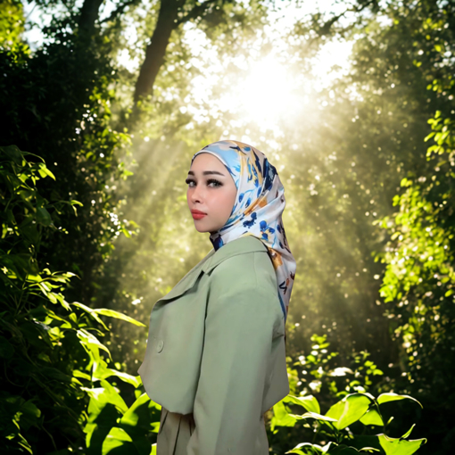 Picture of Noorahi's Designer Premium Satin Hijab Scarf 115cm x 115cm - NRXW-ST115X42-P006