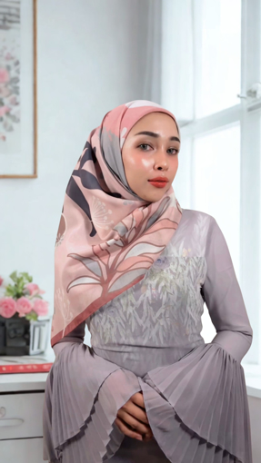 Picture of Noorahi's Aromatic Designer Premium Cotton Voile Hijab Scarf (Baby Seam Stiching) 115cm x 115cm - NRQT-APCV115X27-P004
