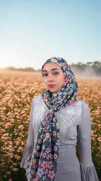 Picture of Noorahi's Aromatic Designer Premium Cotton Voile Hijab Scarf (Baby Seam Stiching) 115cm x 115cm - NRQT-APCV115X27-P009