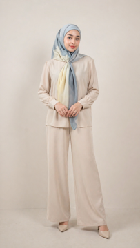 Picture of Noorahi's Aromatic Designer Premium Cotton Voile Hijab Scarf (Baby Seam Stitching) 115cm x 115cm - NRQT-APCV115X27-P003