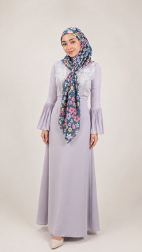 Picture of Noorahi's Aromatic Designer Premium Cotton Voile Hijab Scarf (Baby Seam Stitching) 115cm x 115cm - NRQT-APCV115X27-P009
