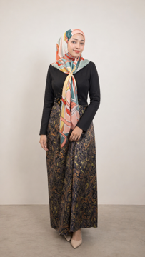 Picture of Noorahi's Aromatic Designer Premium Cotton Voile Hijab Scarf (Baby Seam Stitching) 115cm x 115cm - NRQT-APCV115X27-P018