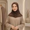 Picture of Noorahi's Plain Instant Hijab Premium Crystal Hemp Soft Series